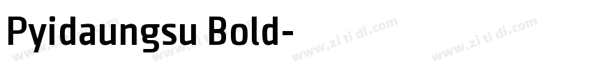 Pyidaungsu Bold字体转换